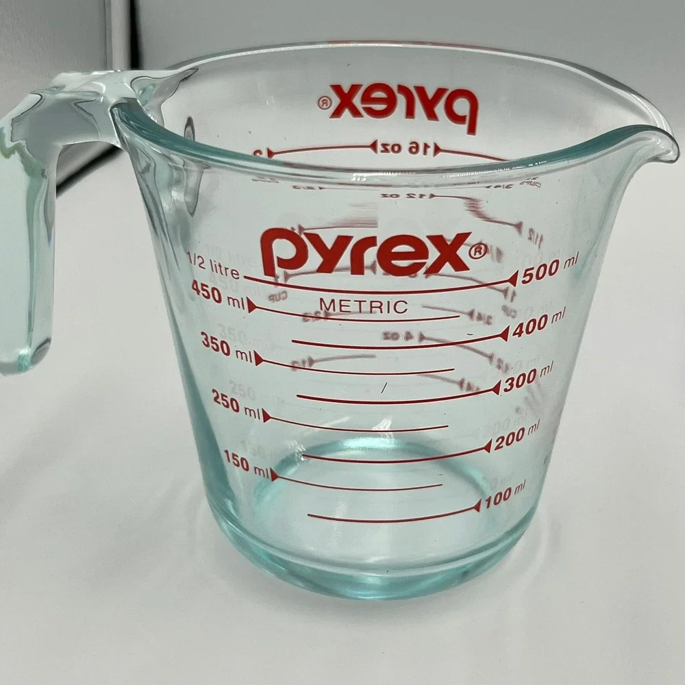 Pyrex Glass Measuring Cup Set 3-Piece Clear Kitchen Basics New